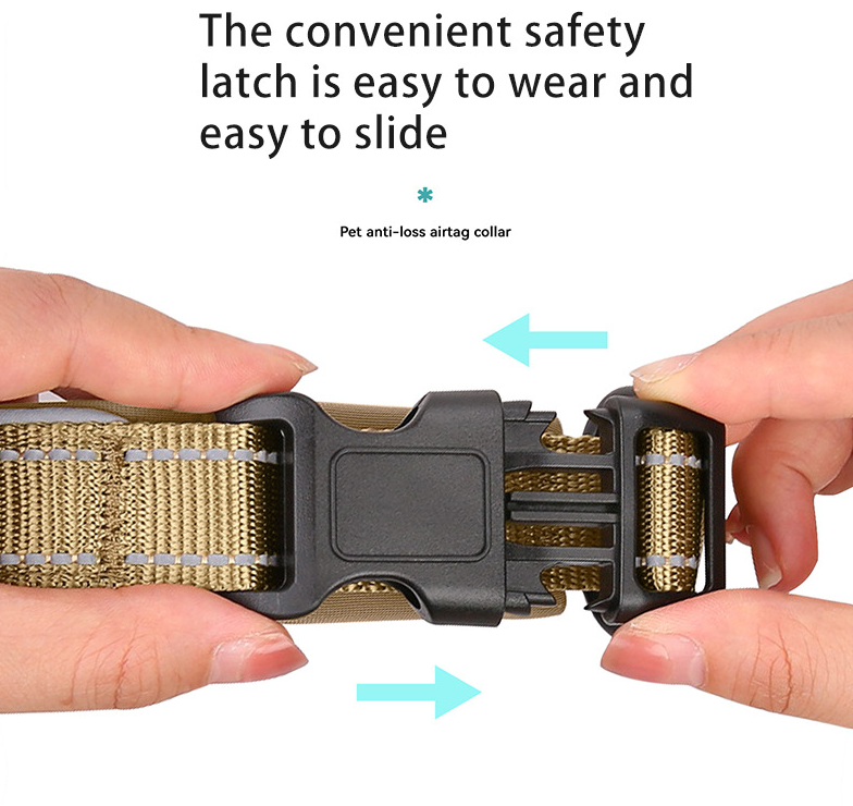 Dog Collar with Built-in Apple Air Tag Holder (Air Tag not included)