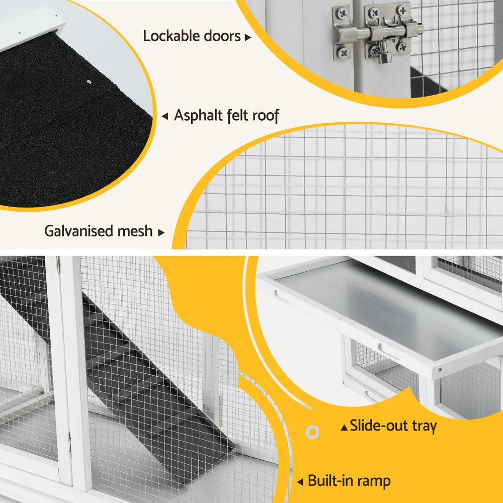 Collage of features of a metal enclosure with text labels.