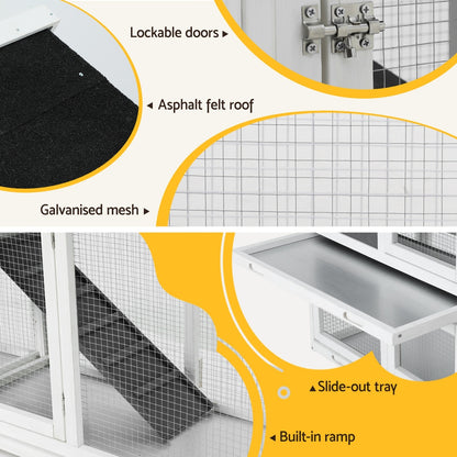 Collage of features of a metal enclosure with text labels.