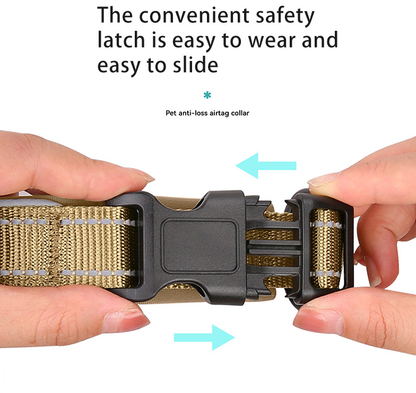 Dog Collar with Built-in Apple Air Tag Holder (Air Tag not included)